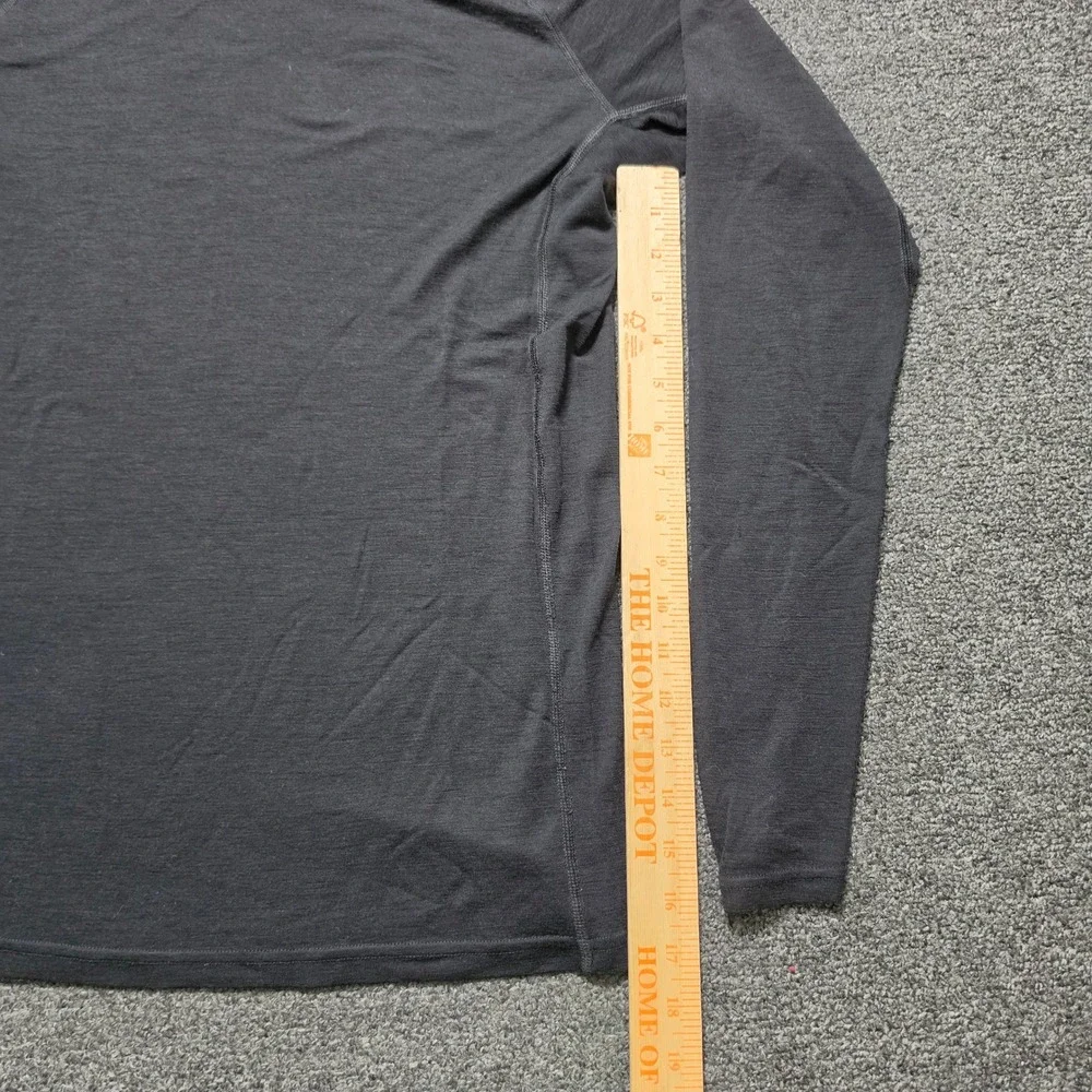 Icebreaker Redram Merino Wool Thermal Top‎ Black Mens Medium Long Sleeve Outdoor